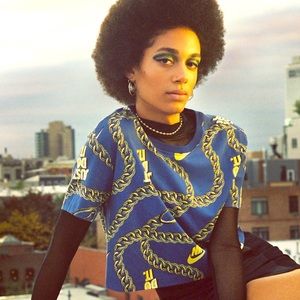 Nike Blue Chain Print Crop Top